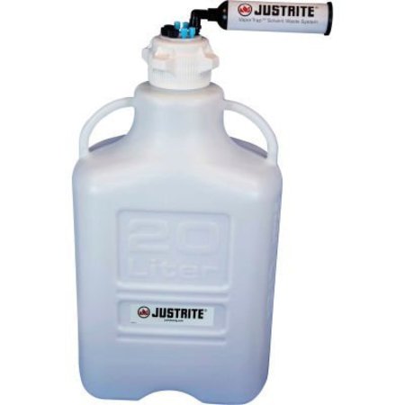 JUSTRITE Justrite VaporTrap Carboy W/ Filter Kit, HDPE, 20-Liter, 7 Ports 12813